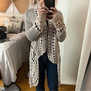 Free People Crocheted Sweater Size Medium